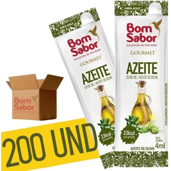Azeite sache bs 4ml c/200 - BOM SABOR Imagem de Azeite sache bs 4ml c/200