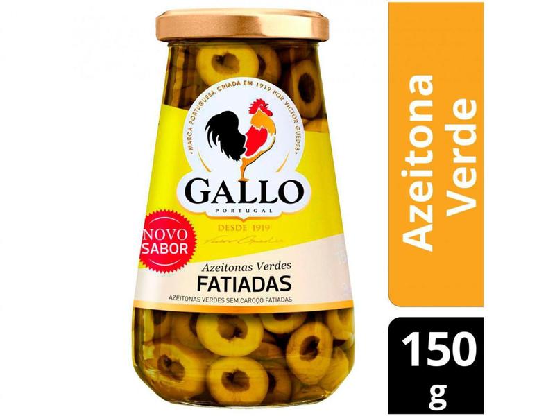 Imagem de Azeitona Verde Fatiada sem Caroço Gallo 150g