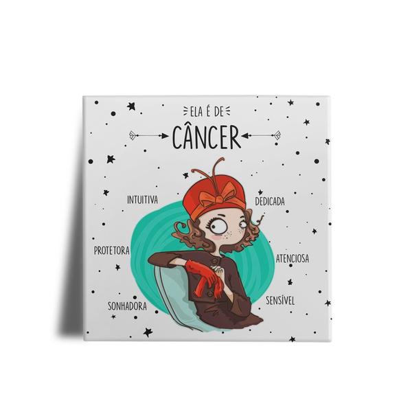 Imagem de Azulejo Personalizado Ela é de Cancer