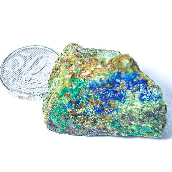 Imagem de Azurita Bruta Pedra Natural na Matriz Malaquita 25 a 50mm
