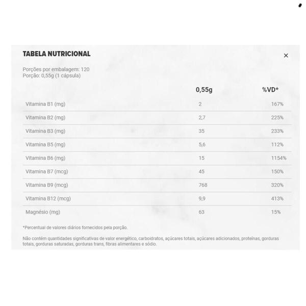 Imagem de B Complex + Magnésio Vitaminas 120 Capsulas Essential