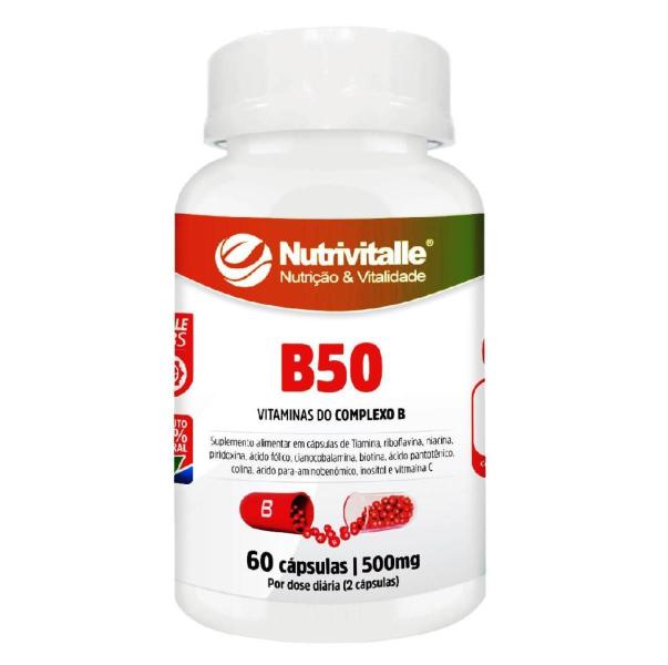 Imagem de B50 Vitaminas Do Complexo B 500Mg 60 Capsulas Nutrivitalle