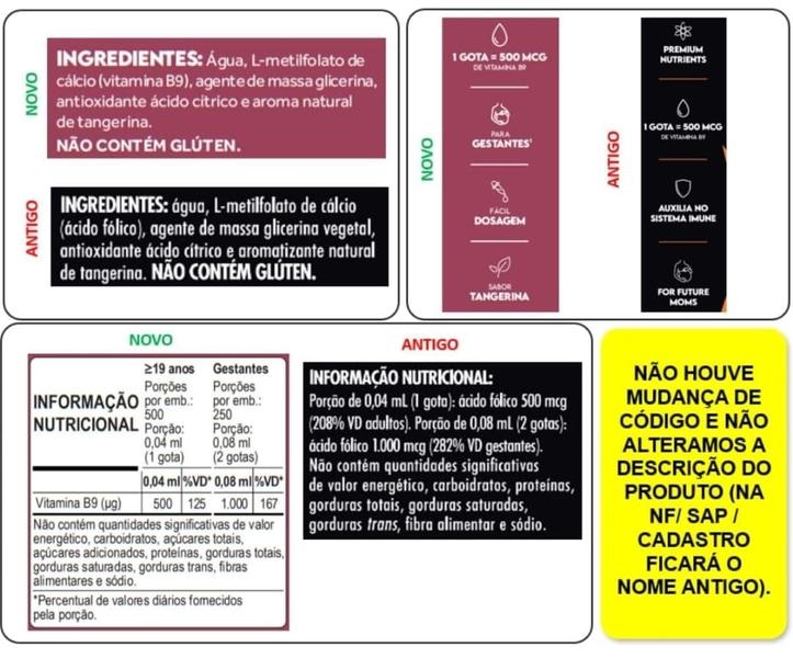 Imagem de B9 Drops Ácido Fólico Metilado Em Gotas Puravida 20ml