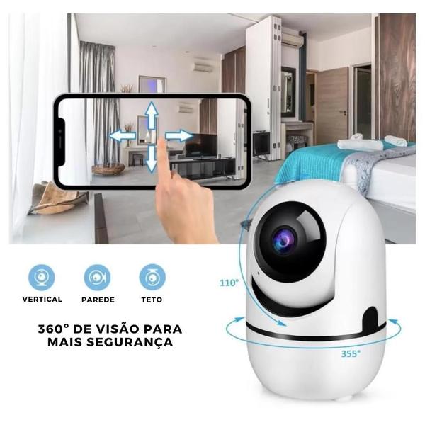 Babá Câmera Wifi 360º Visão Noturna, Vigilância Avançada. - Ip Câmera Baba Imagem de Babá Câmera Wifi 360º Visão Noturna, Vigilância Avançada.