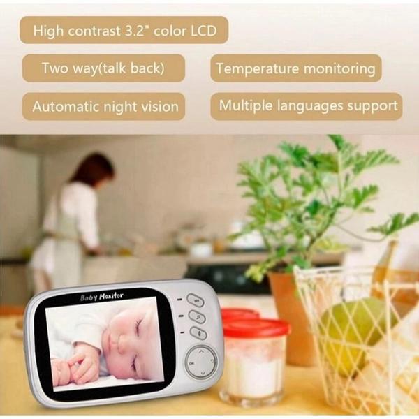 Babá Eletrônica 3.2 Sem Fio com Visão Noturna e Sensor - J-one Imagem de Babá Eletrônica 3.2 Sem Fio com Visão Noturna e Sensor