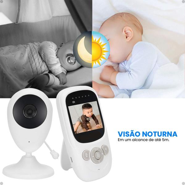 Imagem de Babá Eletrônica Baby Monitor LCD Colorido Câmera Noturna