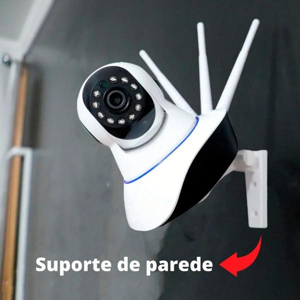 Babá Eletrônica Câmera Ip Wifi Visão Noturna S/fio 3 Antenas - Afc Imagem de Babá Eletrônica Câmera Ip Wifi Visão Noturna S/fio 3 Antenas