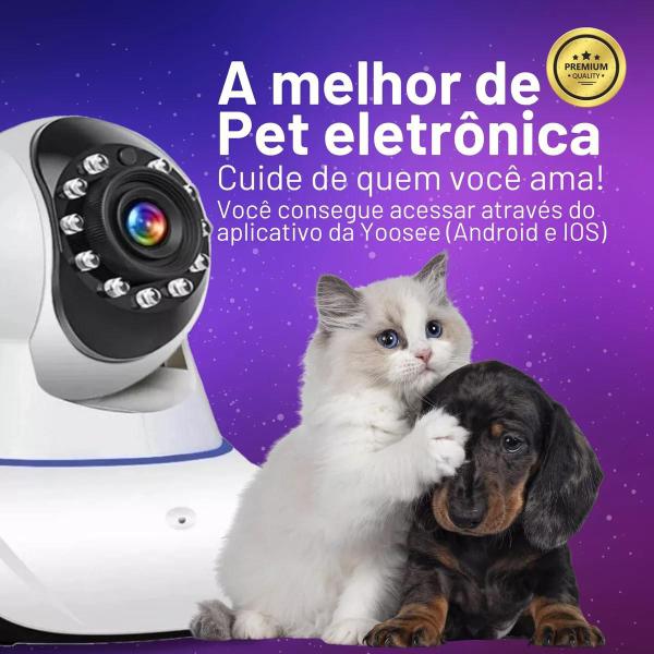 Imagem de Babá Eletrônica Câmera Segurança Pets Visão Noturna E Som Bivolt 110V/220V