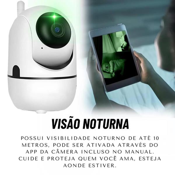 Babá Eletrônica Câmera Sem Fio Wifi Visão Noturna Microfone Visão Full HD - Afc Imagem de Babá Eletrônica Câmera Sem Fio Wifi Visão Noturna Microfone Visão Full HD