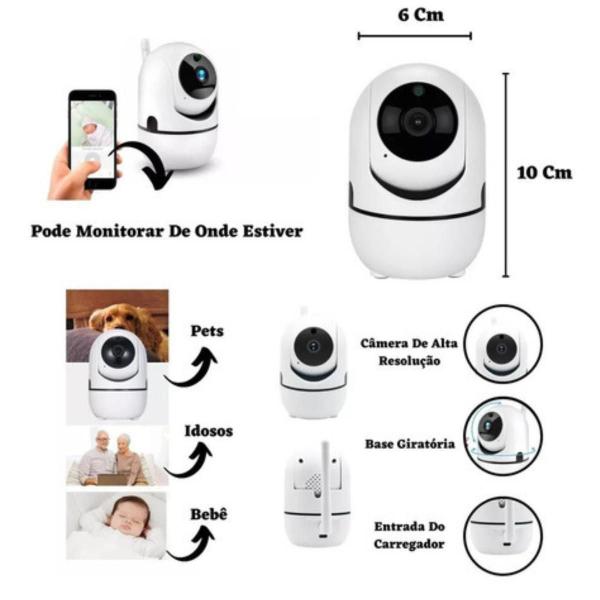 Babá Eletrônica Câmera Wifi Pet Com Microfone Visao Noturna - Wifi Smart Imagem de Babá Eletrônica Câmera Wifi Pet Com Microfone Visao Noturna