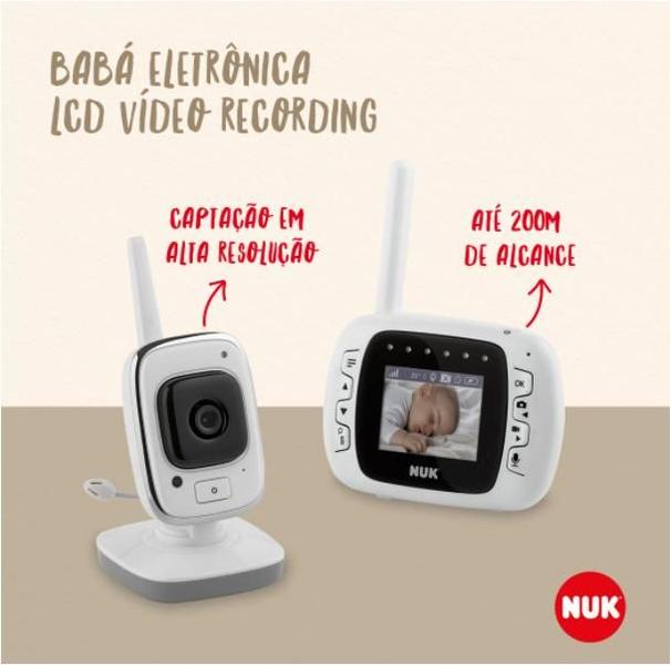 Imagem de Babá Eletrônica com Vídeo e Visão Noturna Tela LCD Melhor Babá Eletrônica Para Bebês  - Nuk