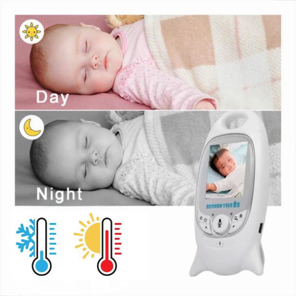 Babá Eletrônica com vídeo monitor colorido sem fio e visão noturna - 2BF Imagem de Babá Eletrônica com vídeo monitor colorido sem fio e visão noturna