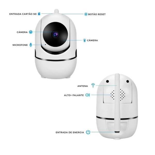 Babá Eletrônica Robozinho 360º Hd Noturno, Monitoramento - Ip Câmera Baba Imagem de Babá Eletrônica Robozinho 360º Hd Noturno, Monitoramento