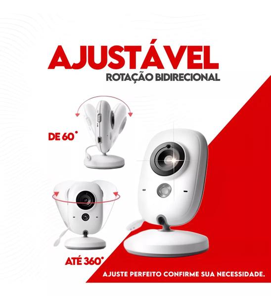 Babá Eletrônica Sem Fio Vídeo Voz E Visão Noturna C/ Monitor Bivolt Imagem de Babá Eletrônica Sem Fio Vídeo Voz E Visão Noturna C/ Monitor Bivolt