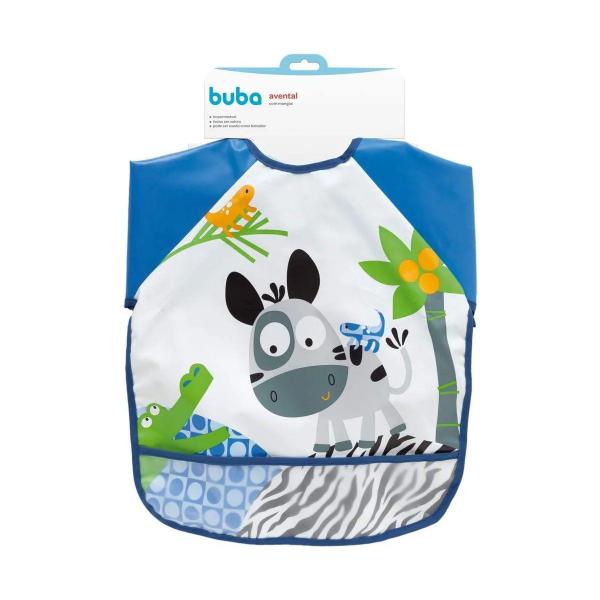 Babador Avental Impermeável Com Manga Longa E Bolso Buba Imagem de Babador Avental Impermeável Com Manga Longa E Bolso Buba