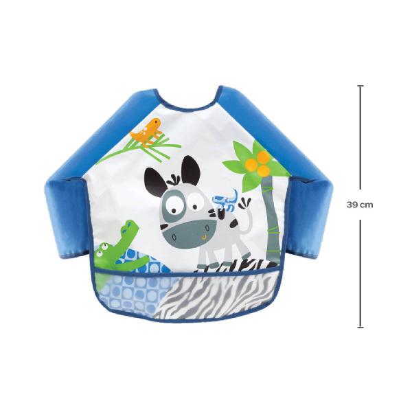 Babador Avental Impermeável Com Manga Longa E Bolso Buba Imagem de Babador Avental Impermeável Com Manga Longa E Bolso Buba