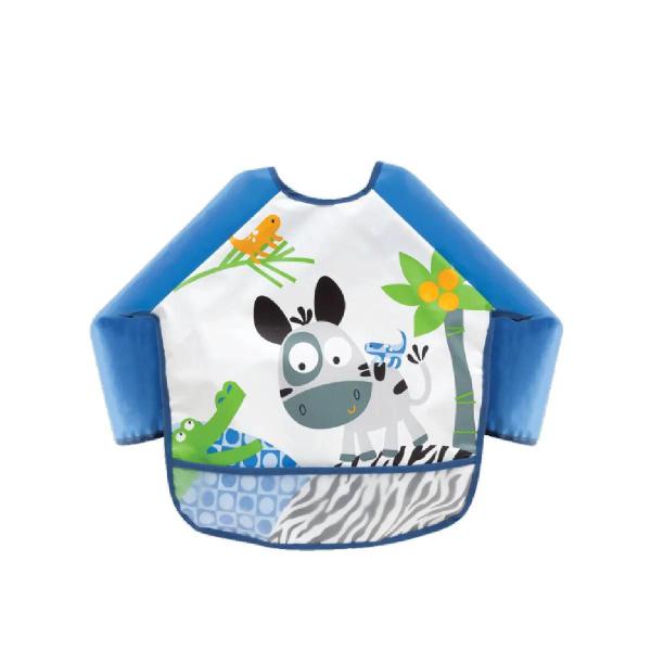 Babador Avental Impermeável Com Manga Longa E Bolso Buba Imagem de Babador Avental Impermeável Com Manga Longa E Bolso Buba