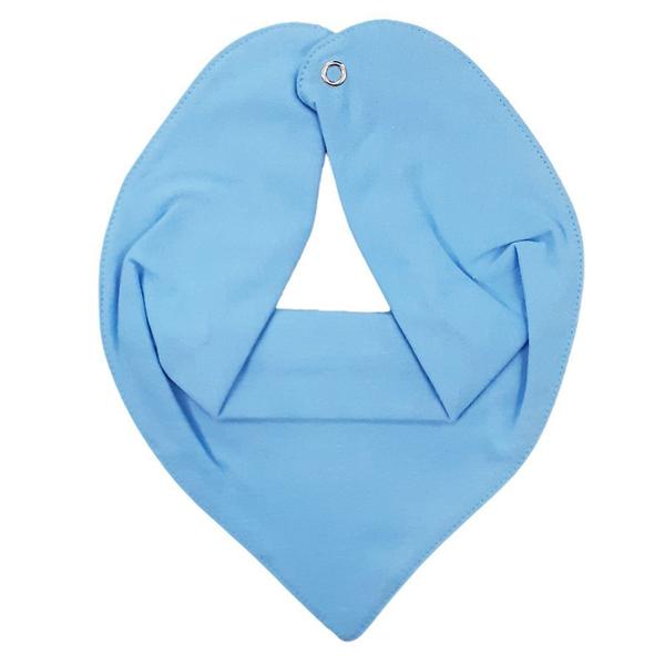 Imagem de Babador Bandana Bebe Botao Ajustavel Azul Bebe