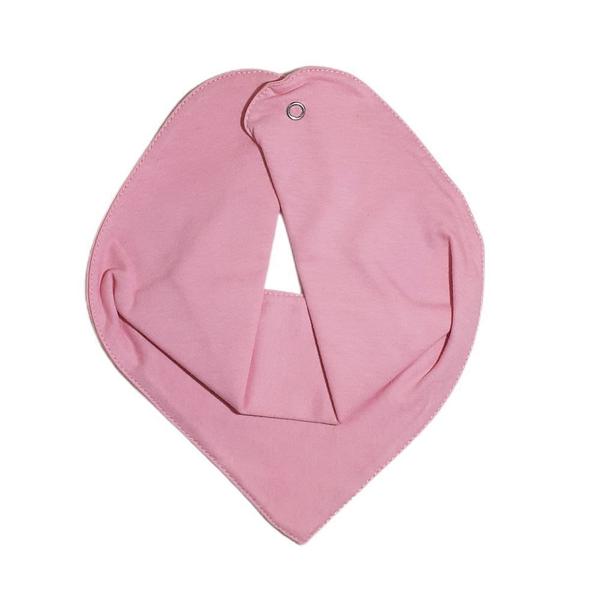 Imagem de Babador Bandana Bebe Botao Ajustavel Rosa Bebe