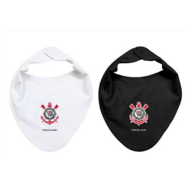 Imagem de Babador Bandana Corinthians Kit 2 Peças Oficial Torcida Baby