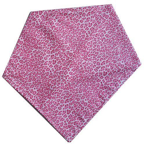 Imagem de Babador Bandana Dupla Face - Animal Print Rosa