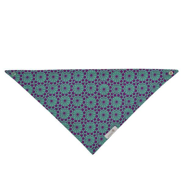 Imagem de Babador bandana floral verde e roxo