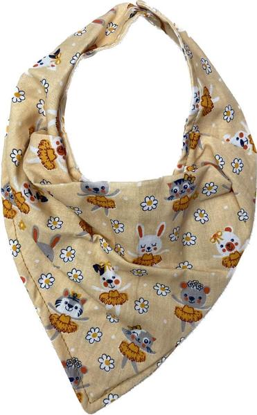 Imagem de Babador bandana para menina bebe dupla face camada infantil  unidade qualidade premium menina