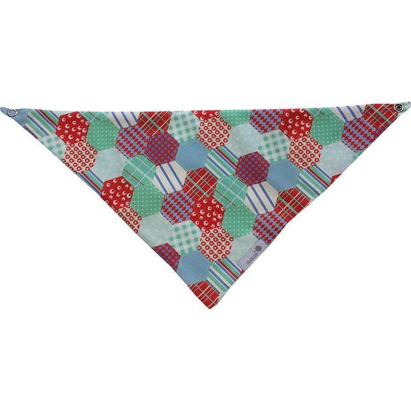 Imagem de Babador bandana patchwork vermelho e verde