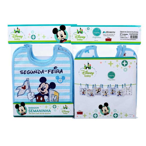 Imagem de Babador bebê impermeável semaninha disney kit 7-peças