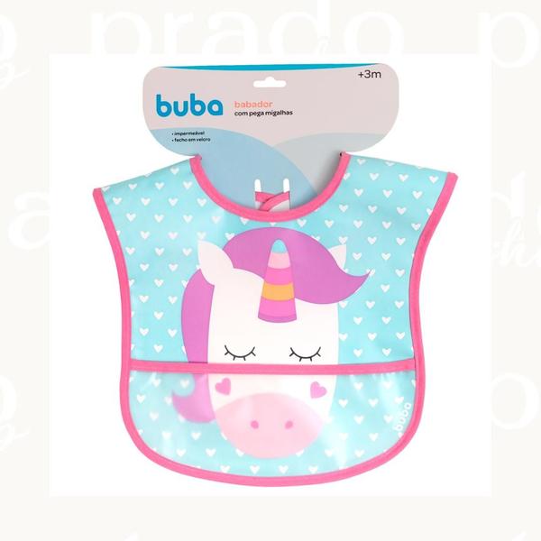 Imagem de Babador buba com bolso fun unicornio