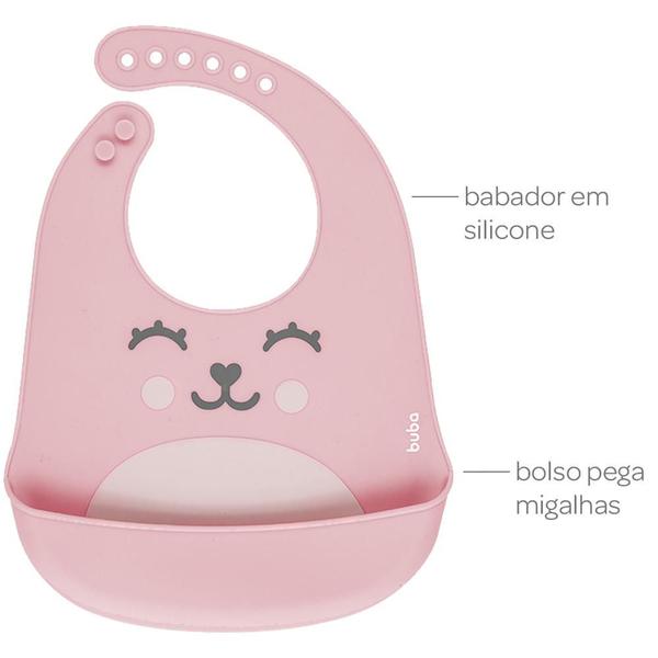 Imagem de Babador Buba Silicone Pega Migalhas Introdução Alimentar