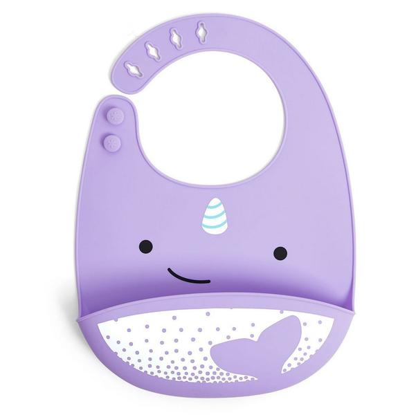 Babador Cata Migalhas de Silicone Zoo Narval - Skip Hop Imagem de Babador Cata Migalhas de Silicone Zoo Narval - Skip Hop