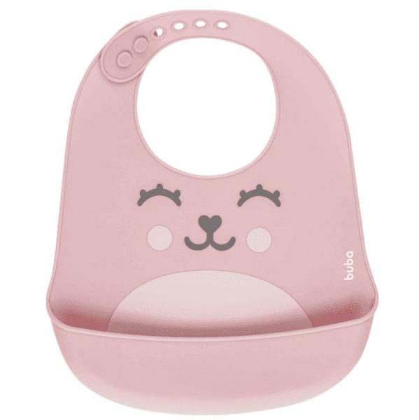 Imagem de Babador Cata Migalhas Silicone Gumy Buba 3m+ Rosa