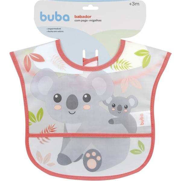 Imagem de Babador Coala Com Bolso Infantil Impermeável 13240 - Buba