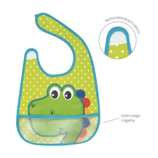 Imagem de Babador com Bolso  (3m+) Dino - Buba