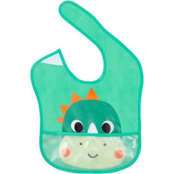 Babador com bolso bubazoo dino buba Imagem de Babador com bolso bubazoo dino buba