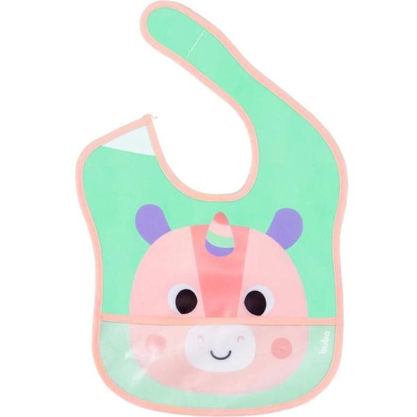 Imagem de Babador com bolso bubazoo unicornio buba