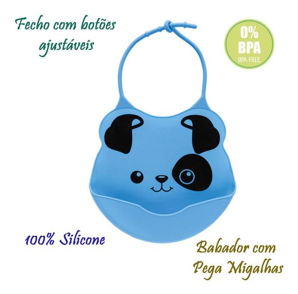 Imagem de Babador Com Bolso Coletor Pega Migalhas Bebê