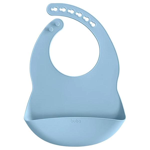 Imagem de Babador com Bolso de Silicone Buba Azul 15639 3M+