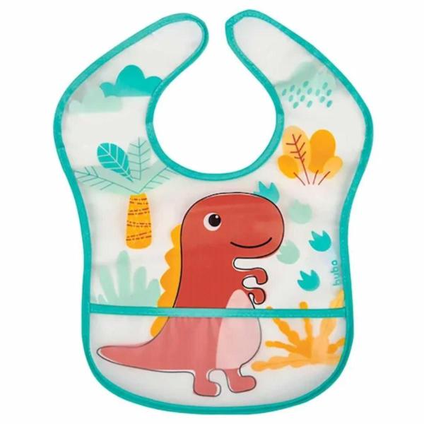 Imagem de Babador com bolso dino