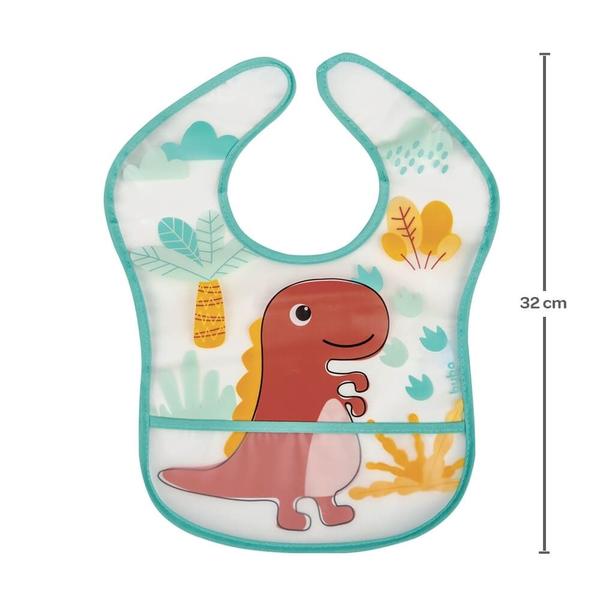 Babador com bolso dino buba Imagem de Babador com bolso dino buba