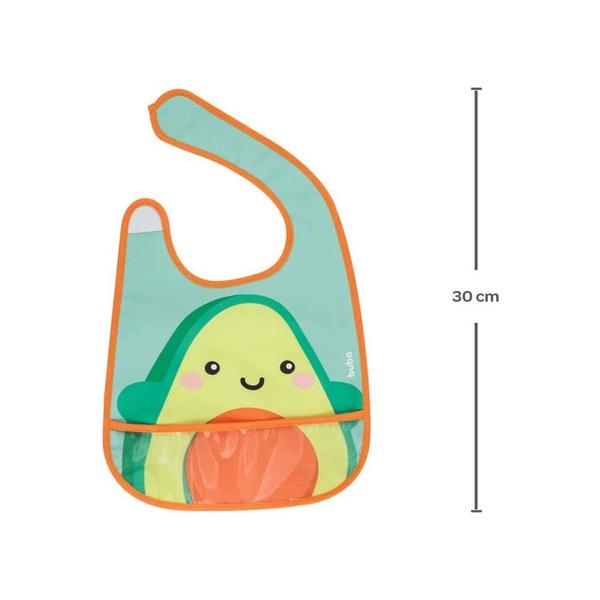 Imagem de Babador Com Bolso Impermeável Frutti Avocado Buba