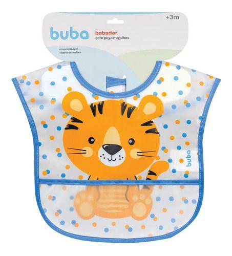 Babador com Bolso Pega Migalhas com Fixador Animais Buba Imagem de Babador com Bolso Pega Migalhas com Fixador Animais Buba