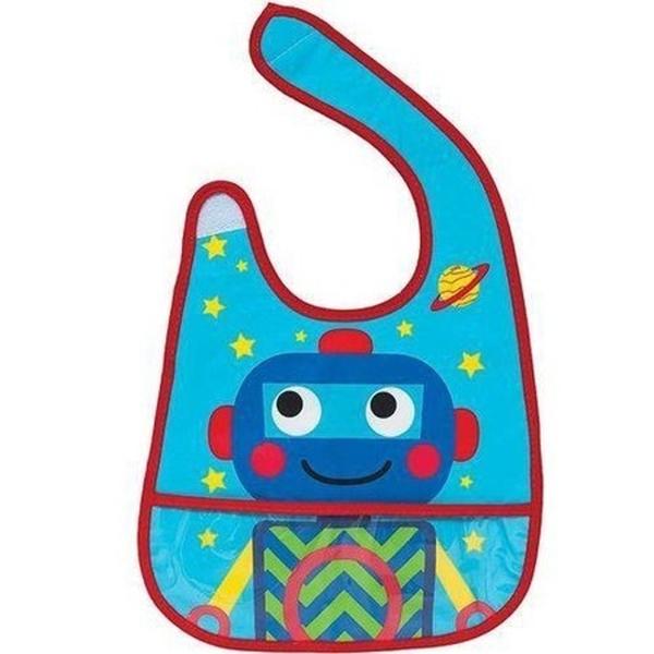 Babador com bolso Robô Buba Imagem de Babador com bolso Robô Buba