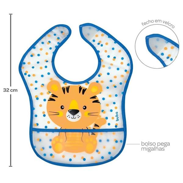 Babador com bolso tigrinho buba Imagem de Babador com bolso tigrinho buba