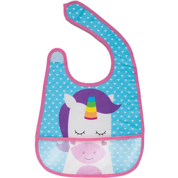 Imagem de Babador com bolso unicornio para bebes buba baby