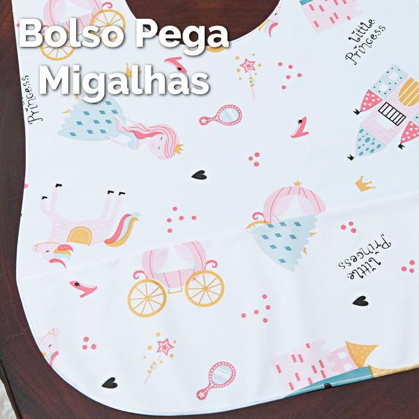 Imagem de Babador com Pega Migalhas Impermeável Infantil BLW