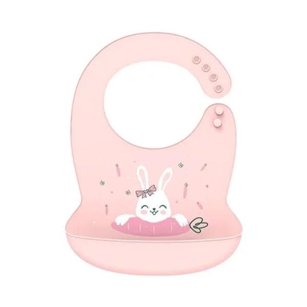 Imagem de Babador de Bebê de Silicone à Prova d'Água - Ajustável com Design de Desenho Animado