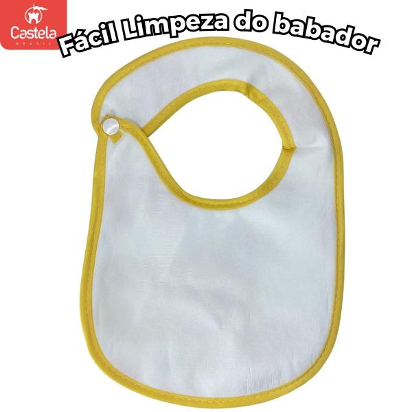 Imagem de Babador de Patinho para Bebê Impermeável 100% Algodão Castela