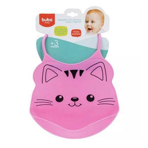 Imagem de Babador de Silicone Bebê com Pega Migalhas Gatinho 9730 Buba